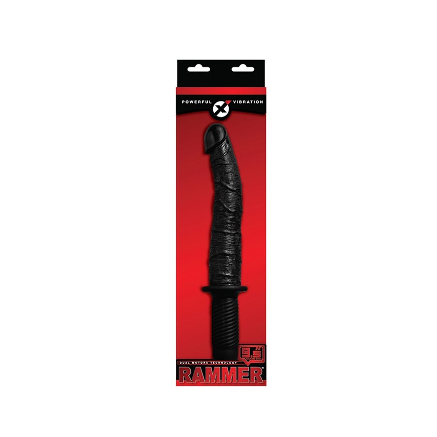 RAMMER 9.5 PVC DUAL MOTORS VIBRATOR BLK - 2