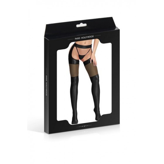 Collant string noir wetlook Paris Hollywood - 3