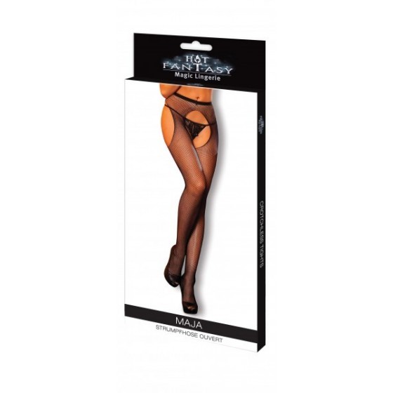 HOT FANTASY Stockings Maja Strumpfhose ouvert schwarz - 3