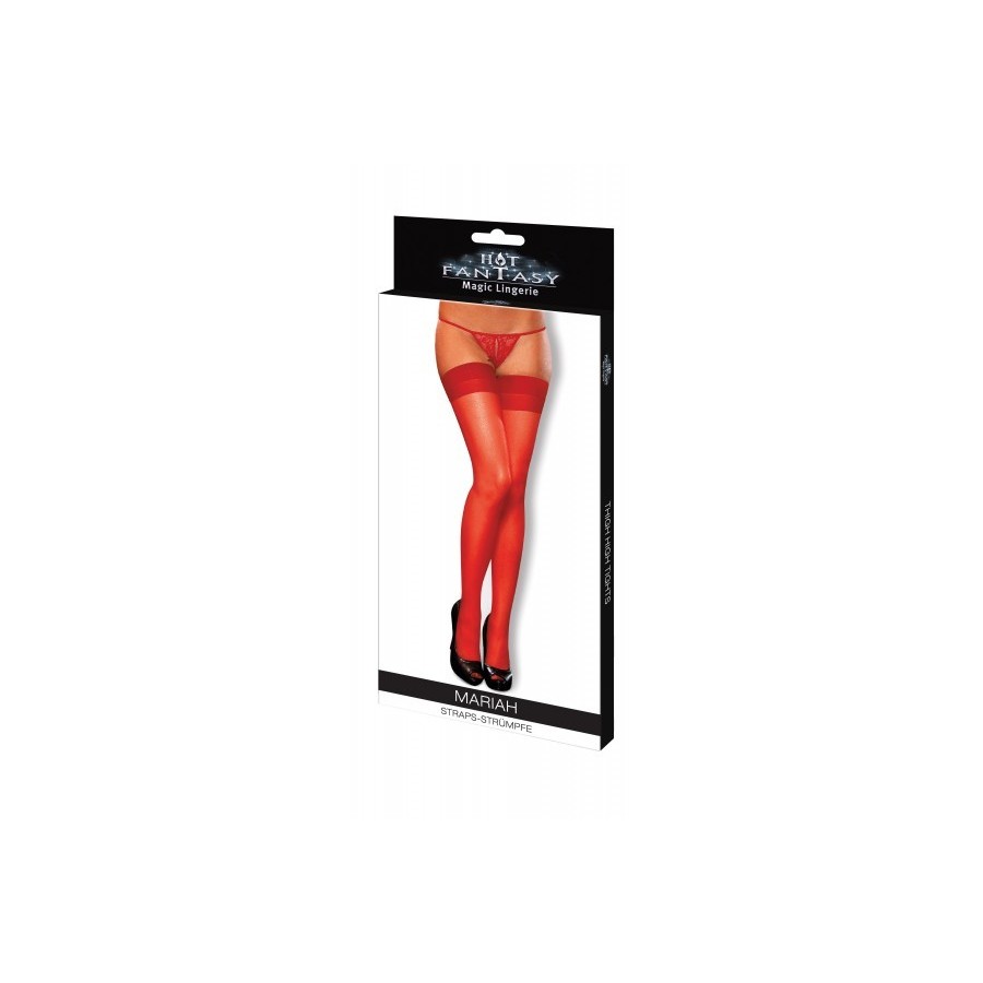HOT FANTASY Stockings Mariah Straps-Strümpfe rot - 3