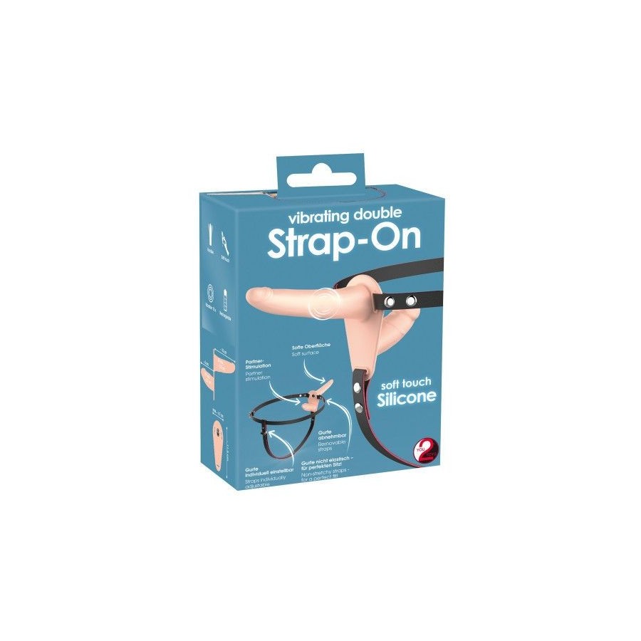 Vibrating Double Strap-On - 1