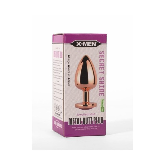 X-MEN Secret Shine Μεταλλικό Πισινό Ροζ Χρυσό Heart L